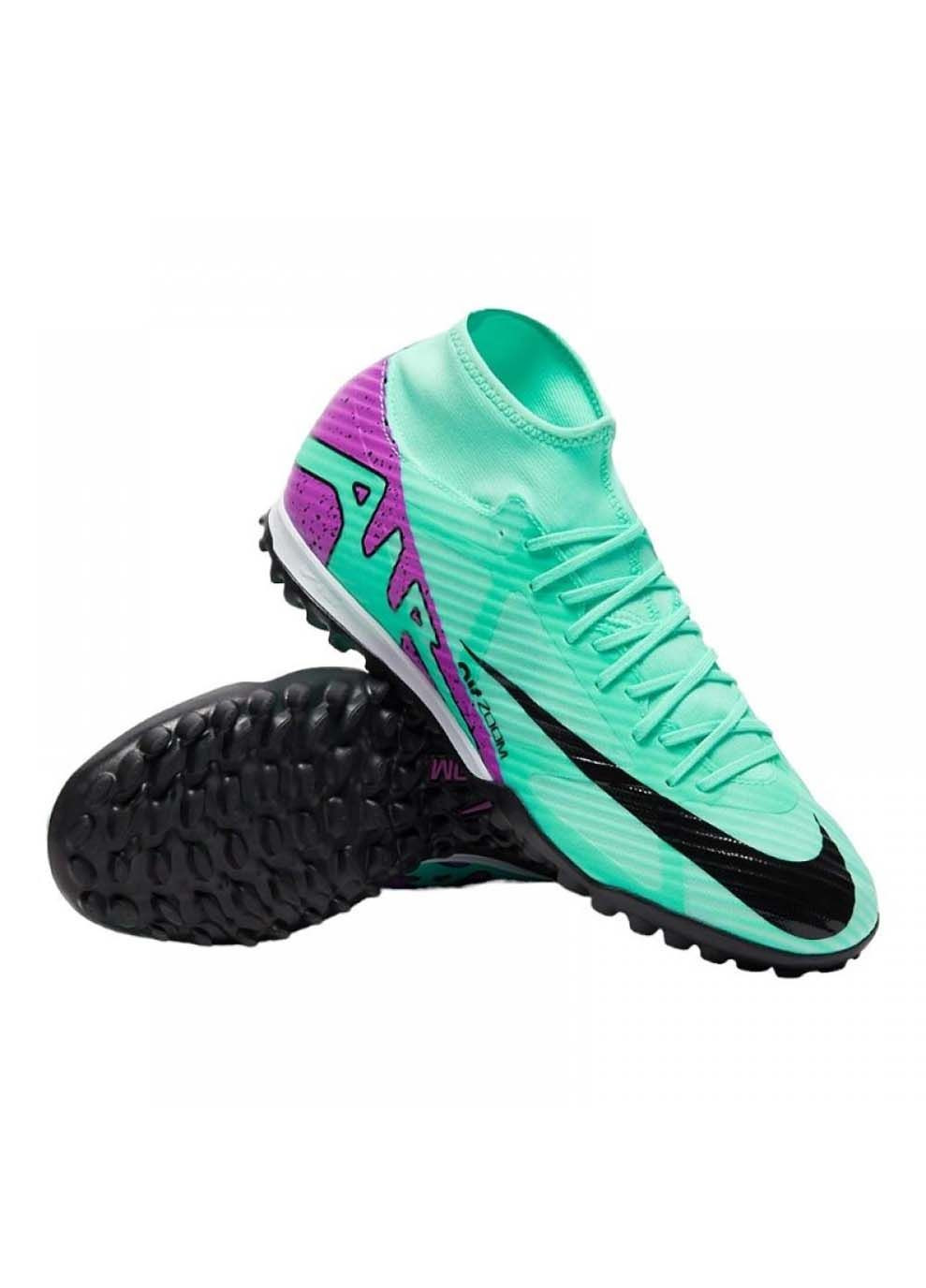Чоловічі Сороконіжки ZOOM SUPERFLY 9 ACADEMY TF Бірюзовий Nike (367591047)