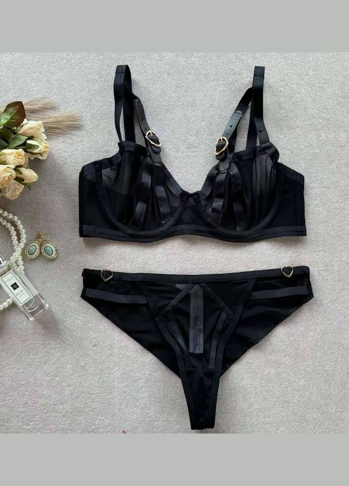 Черный комплект белья Mandhari