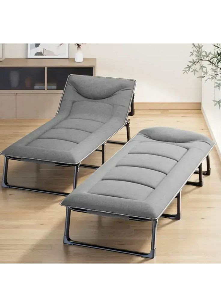 Раскладная кровать (раскладушка) со встроенным матрасом Grey (LB-FB-S1-GRY) LEOBRO (360890132)