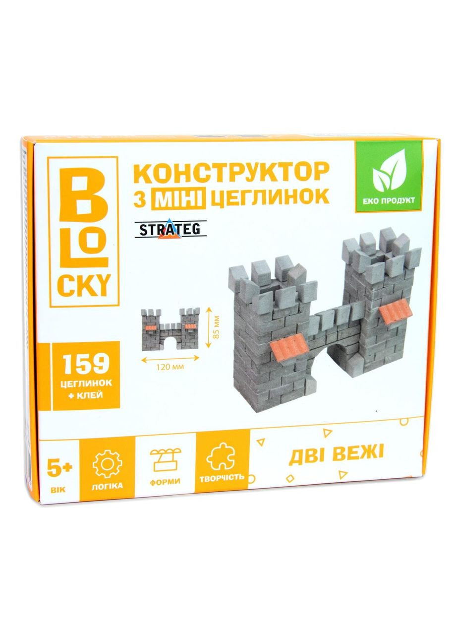 Строительный набор для творчества из мини-кирпичиков BLOCKY Две башни (31021) Strateg (301989991)