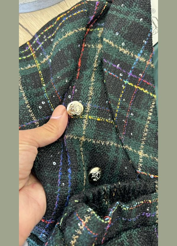 Зеленый демисезонный костюм для девочки жакет +шорты-юбочка юбочный, брючный, с шортами BabyStyle