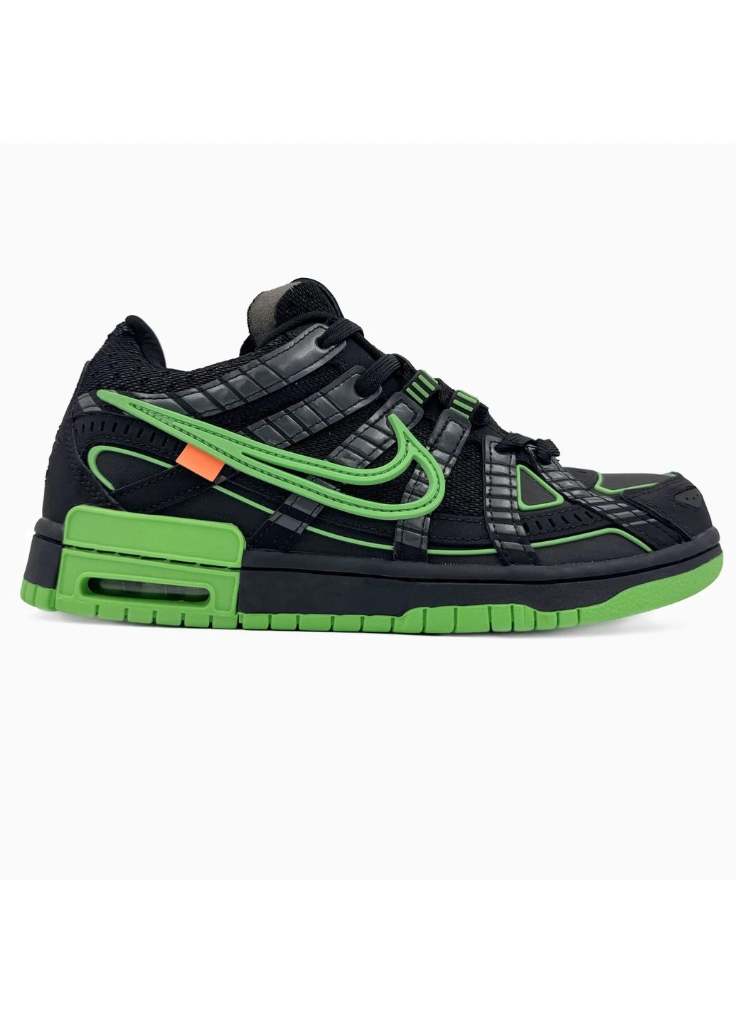 Белые летние кроссовки nike x rubber dunk black/green найк данк No Brand