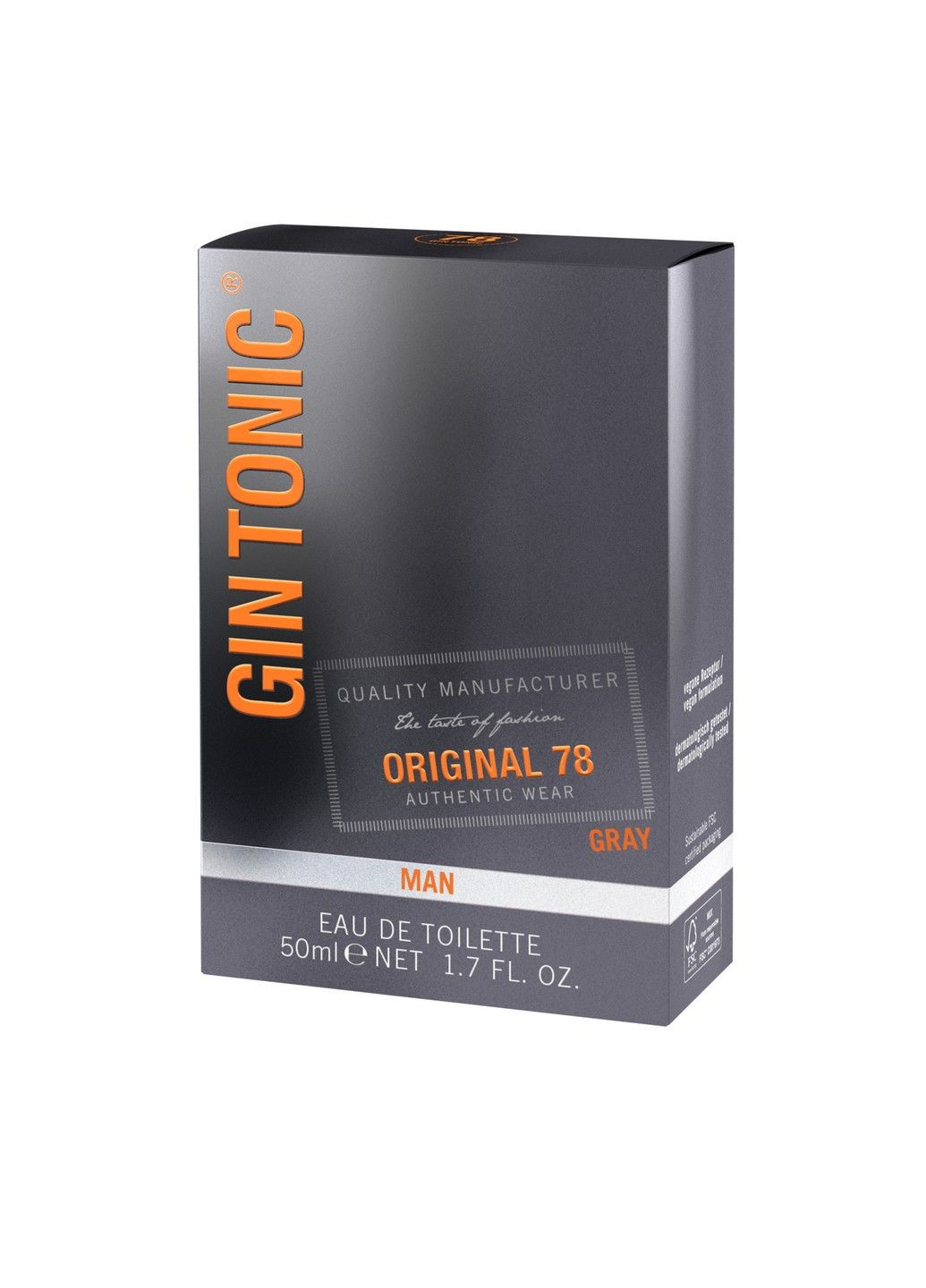 Туалетна вода для чоловіків Original 78 Gray 50 мл Gin Tonic (326040547)
