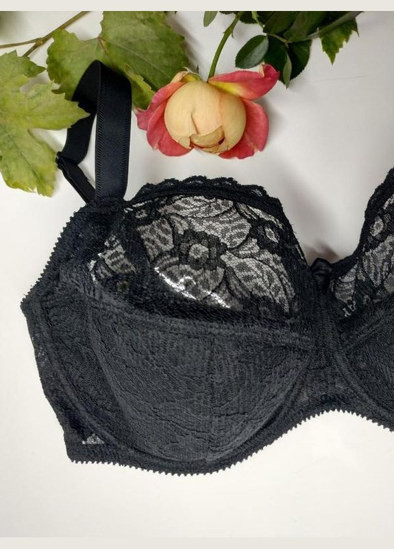 Чорний бюстгальтер чорний з мережива беларусь verally 259 розмір.85ф Verali з кісточками поліамід