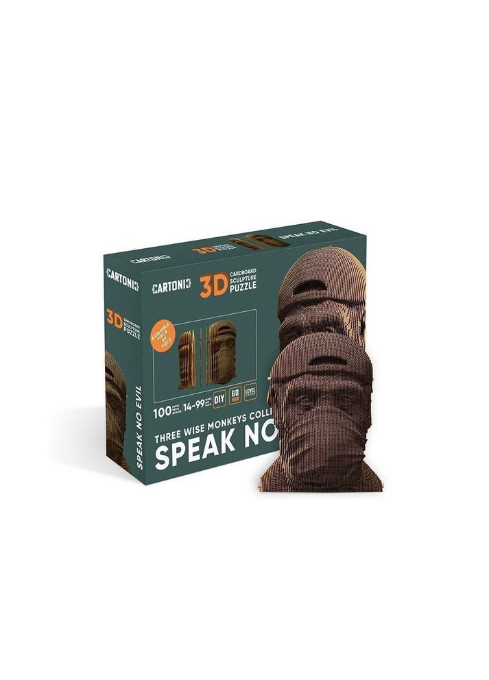 Картонний конструктор " 3D Puzzle Three Wise Monkeys. Speak No Evil" Cartonic (313103155)