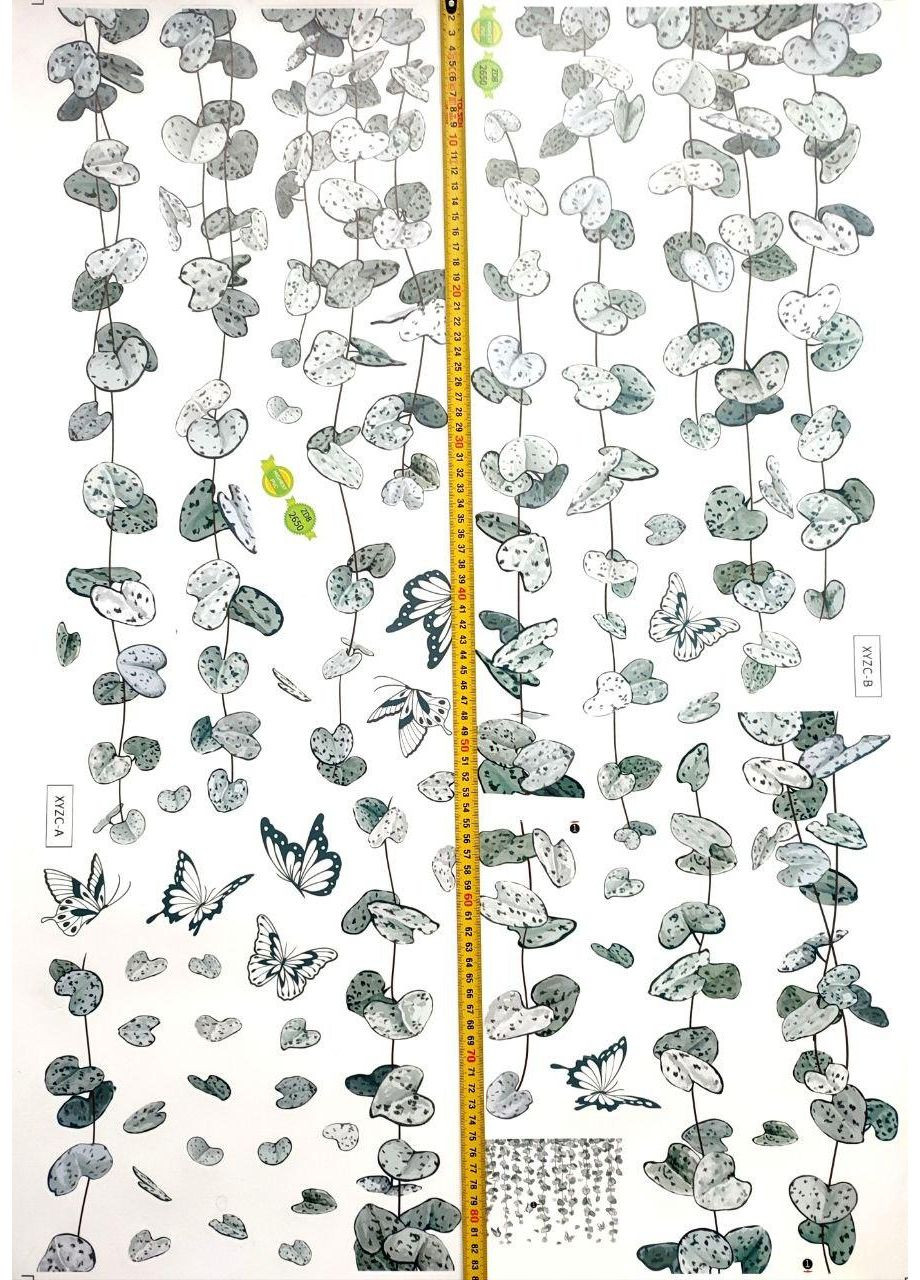 Наклейка на стену Свисающие зеленые растения (лист 60 х 90 см) Б296-32 XYZC-AB No Brand (362269112)