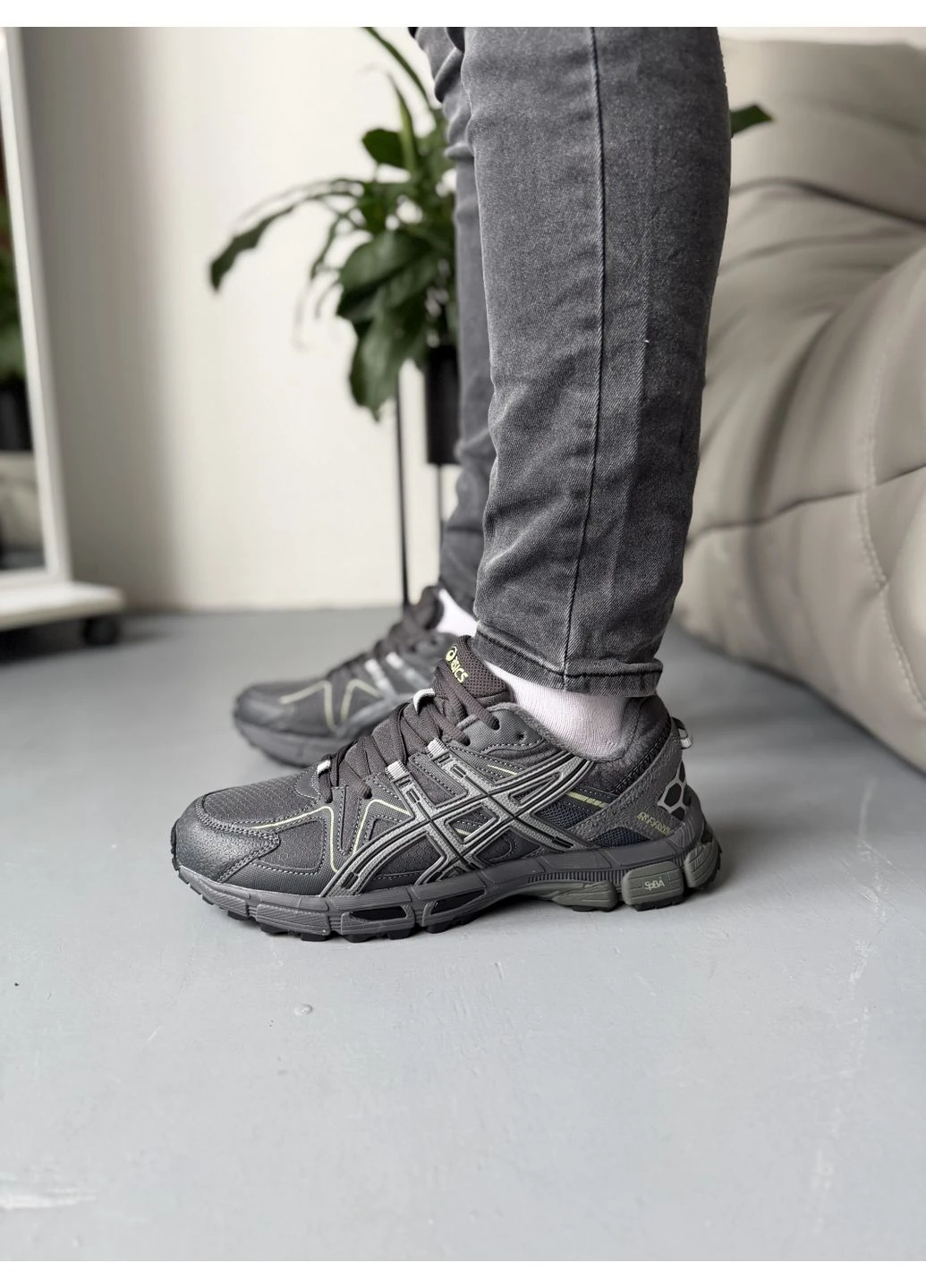 Чорні літні кросівки asics gel-kahana 8 dark grey gore-tex ii асікс гель кахано 8 No Brand