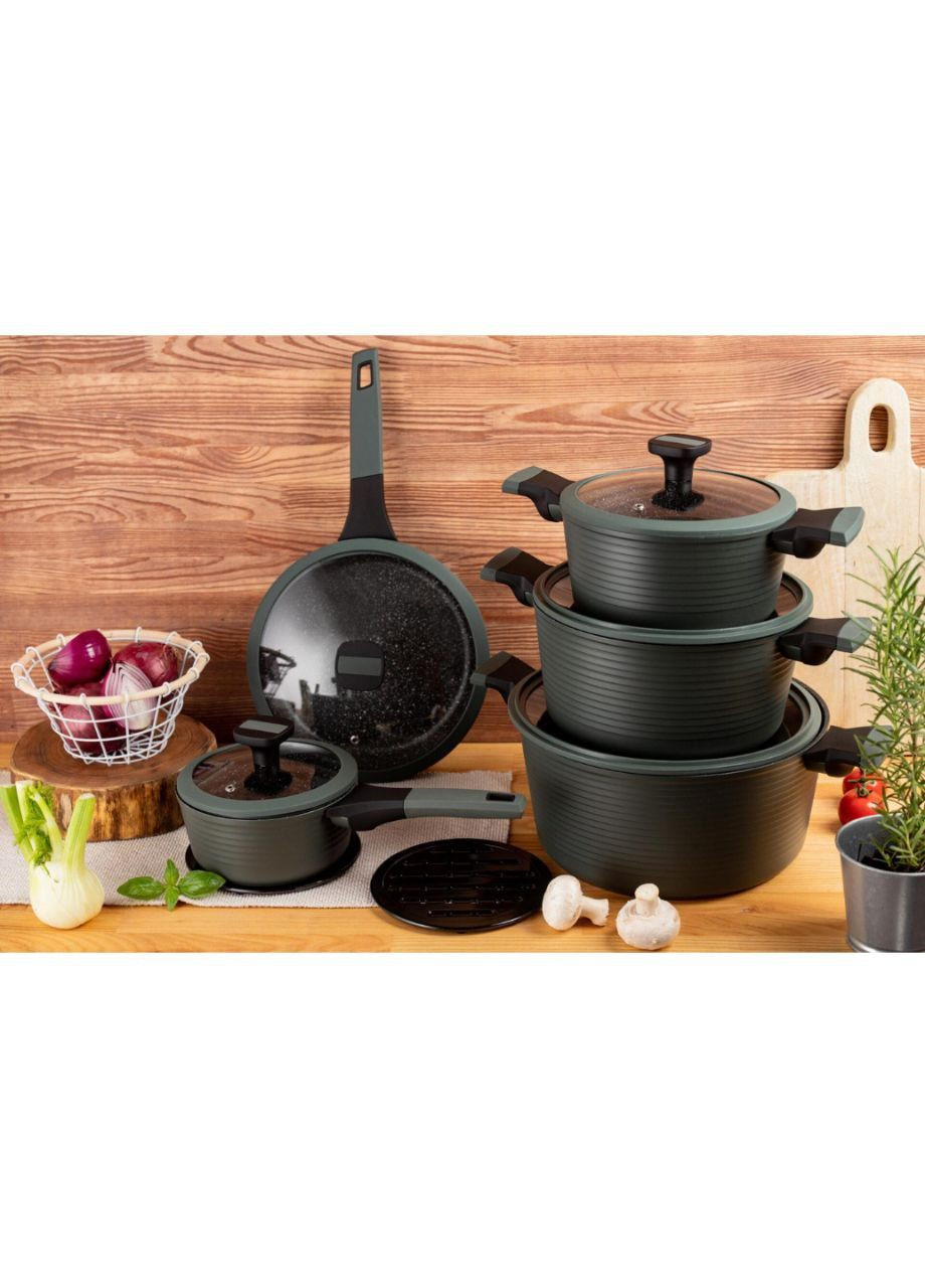 Набір посуду 12 предметів з мармуровим покриттям Edenberg EB-5633 (302007233)