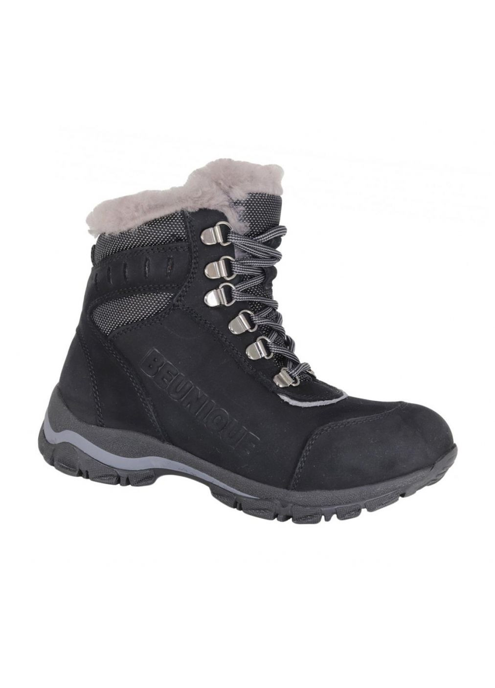 Черные зимние ботинки осенние 1213 для мальчиков серые, нубук. размер 31 Topitop