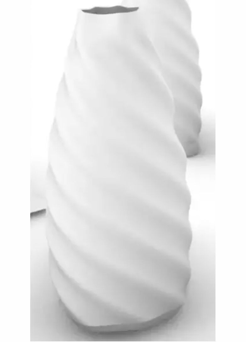 Фігурна настільна / підлогова ваза для квітів і сухоцвітів спіральна декоративна "Spiral" 20см. UA3D (304997081)