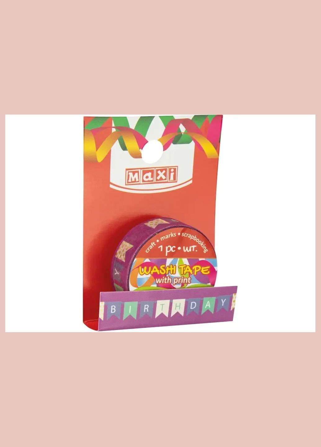 Лента декор. с принтом 15ммх3м №MX61967(20) Maxi (322575013)