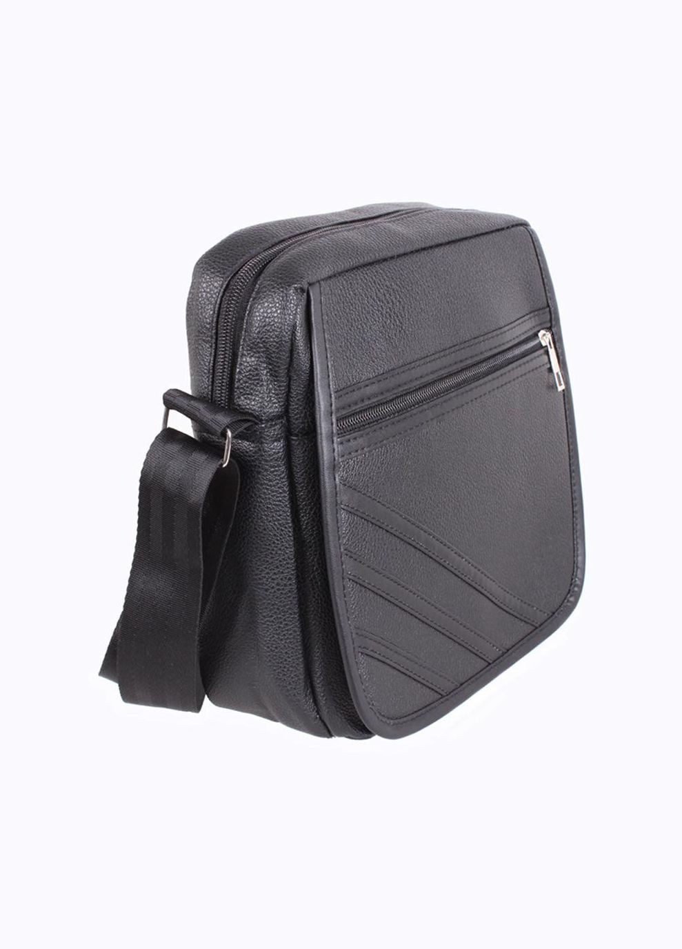 Мужская сумка из кожзама 302836 черная No Brand (370848422)