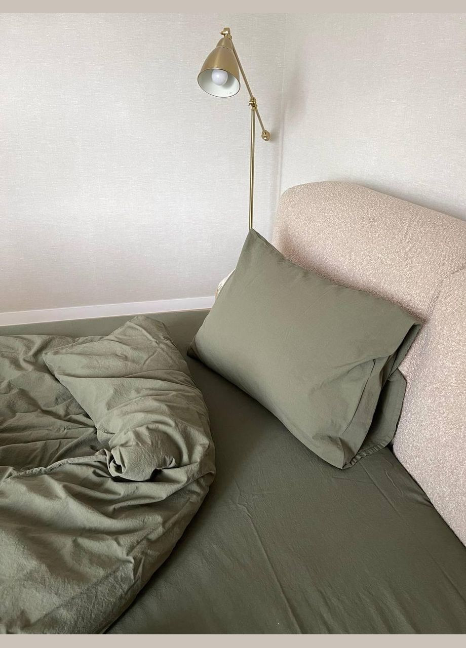 Постельное белье Антиаллергенное Евро 200х220 наволочка 70х70 2шт Хаки (П4К-al-sikel-var-004-01) No Brand (348095228)