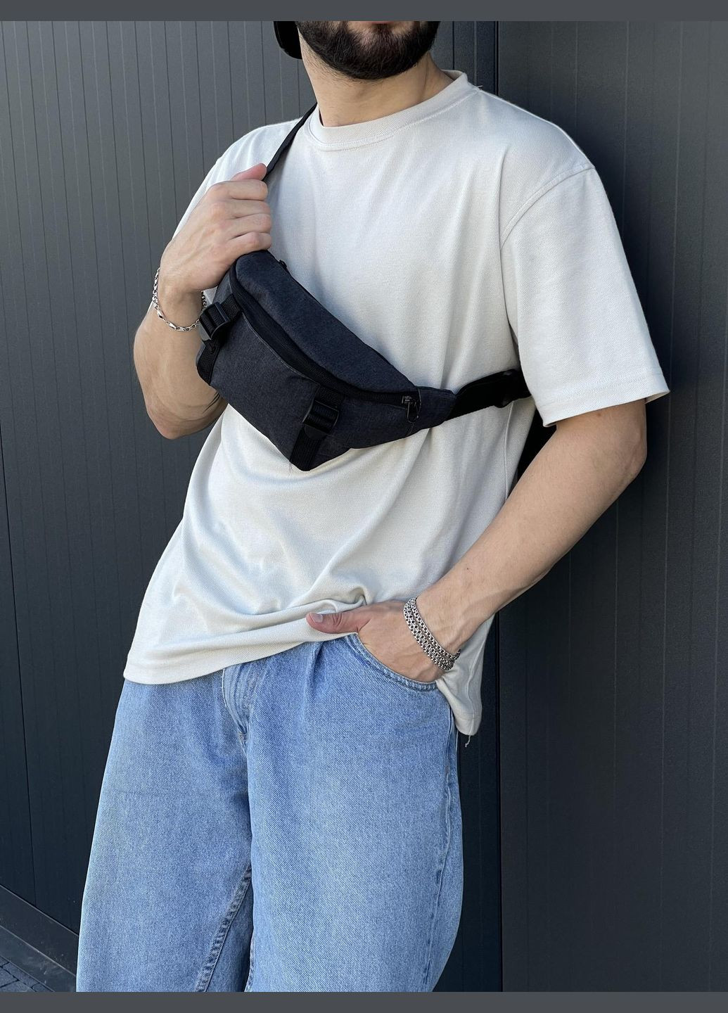 Бананка Fazan темно-сірий меланж Intruder (332411773)