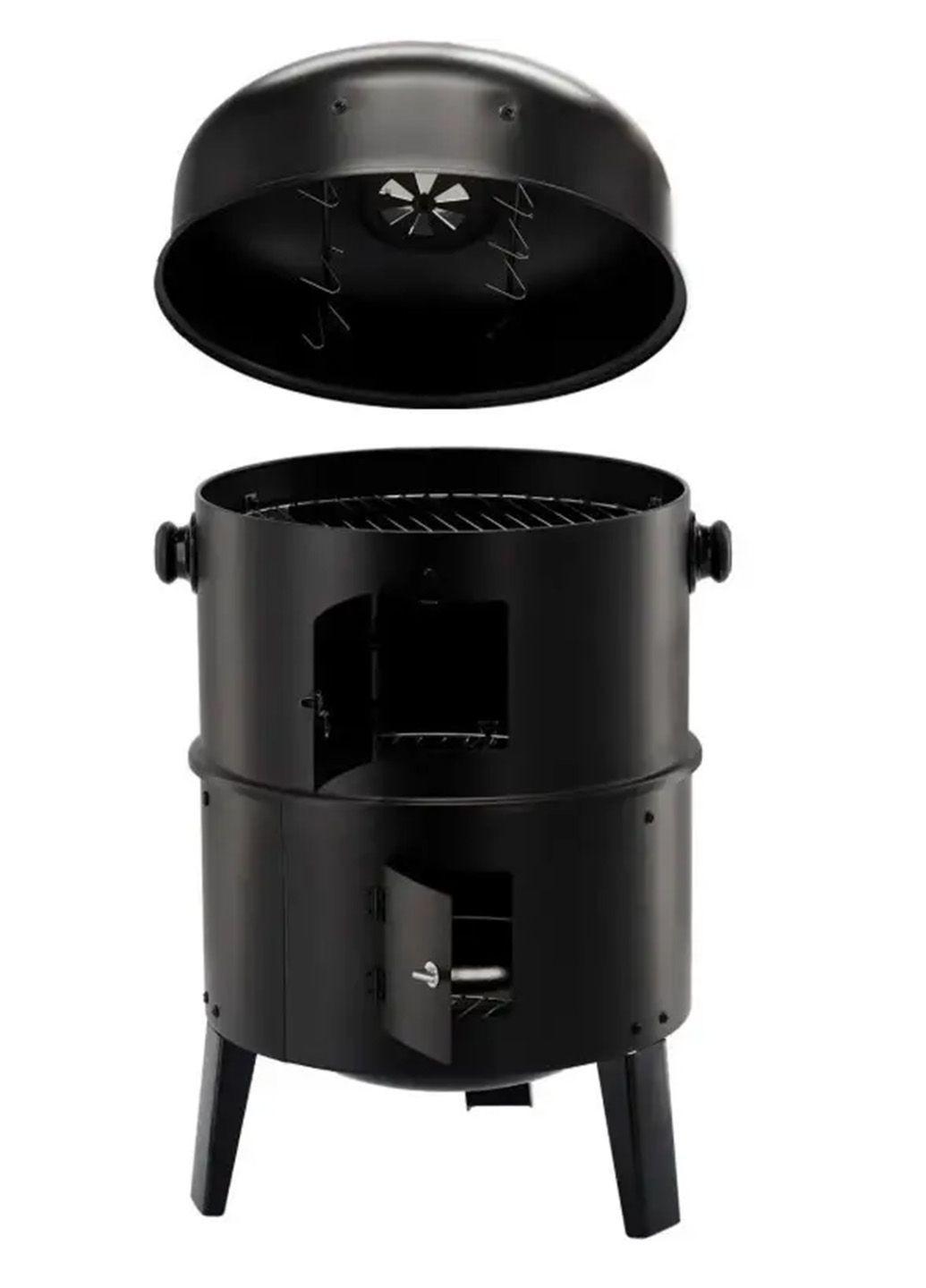 Гриль-коптильня угольная Garden Line, черный. Садовый гриль на углях для дачи. Коптилка домашняя,универсальная No Brand Garden Line BBQ5306 (345707454)