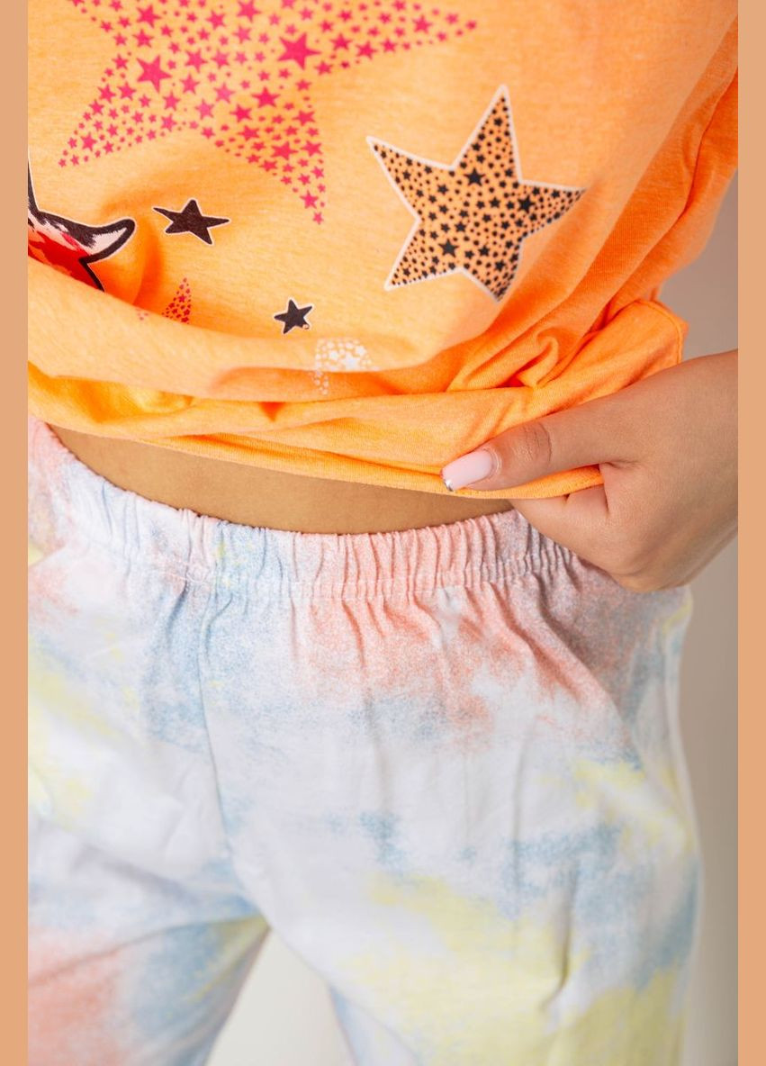 Оранжевая всесезон пижама женская,, 243r50583 Cotton More