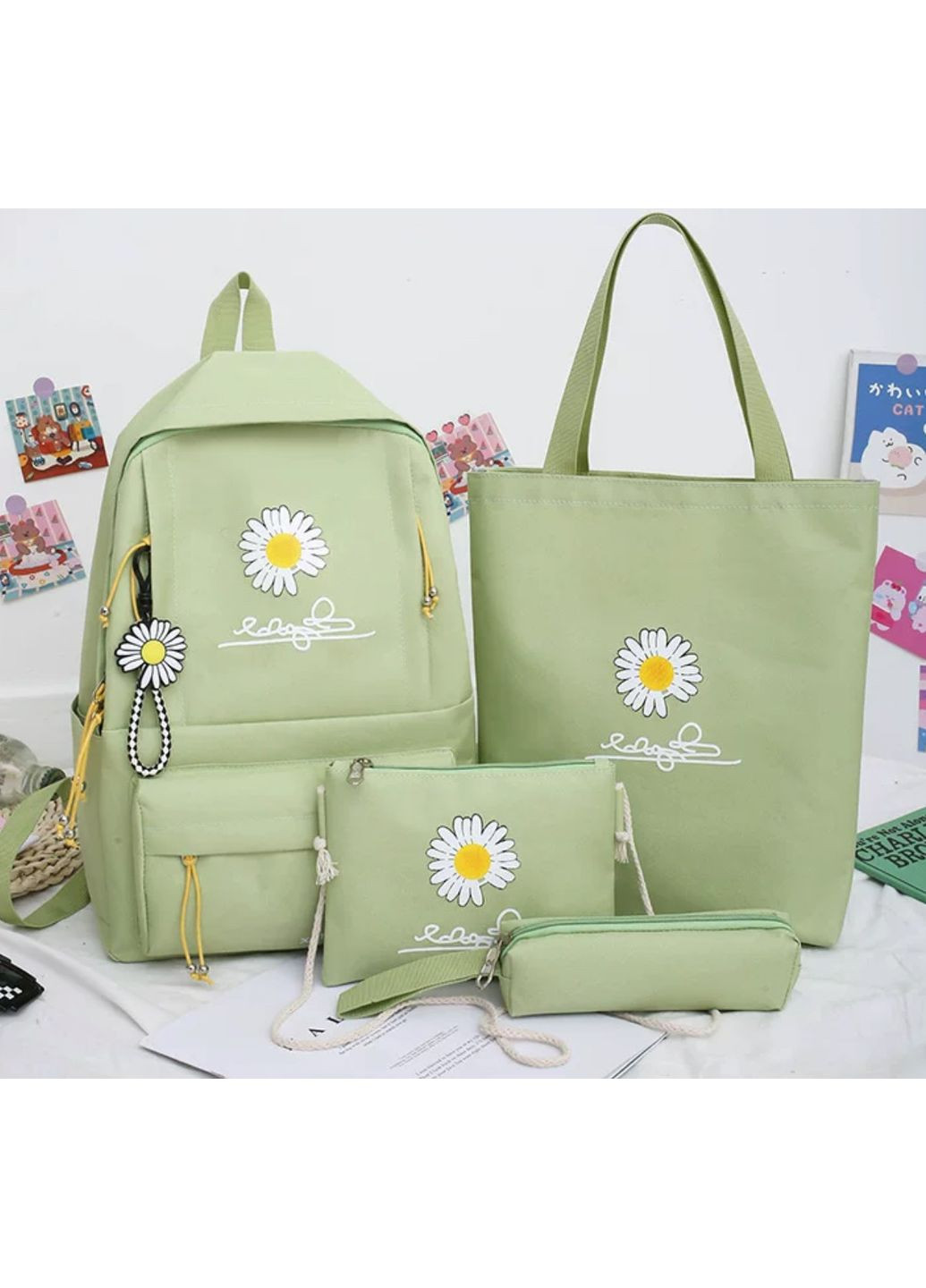 Набор школьный 4 в 1 рюкзак, сумка, косметичка, кошелек 1283 No Brand (362475139)