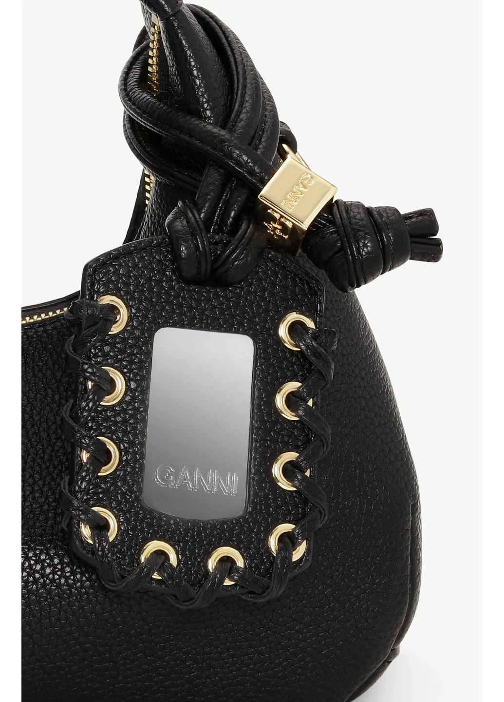Сумка Mini Hobo Bag Black A6976 Ganni (398085517)