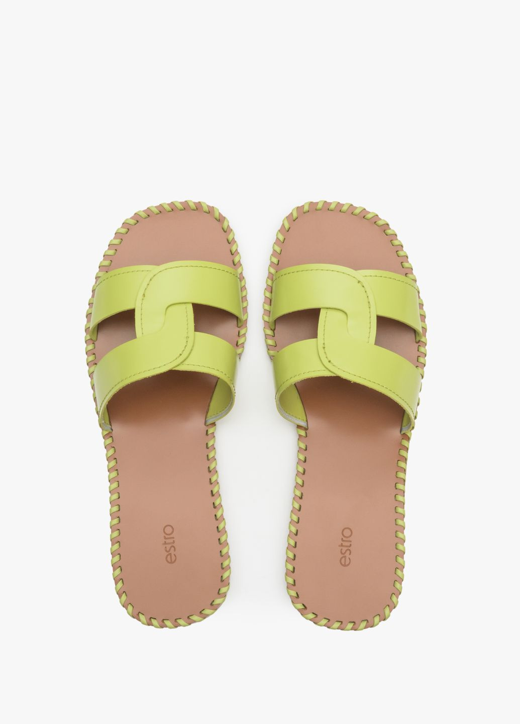 Шльопанці, колір зелений Estro (324064550)