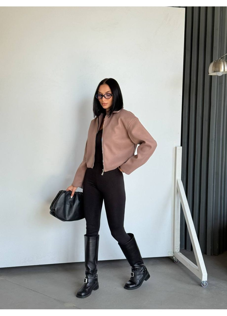 Базовий кашеміровий бомбер на підкладці – Розмірна сітка в описі DK/DL Мода без кордонів на блискавці (357435649)