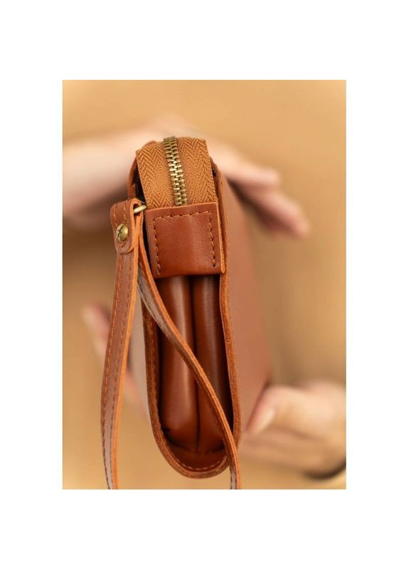 Сумка через плечо женская из натуральной кожи клатч светло-коричневый краст The Wings (302007261)