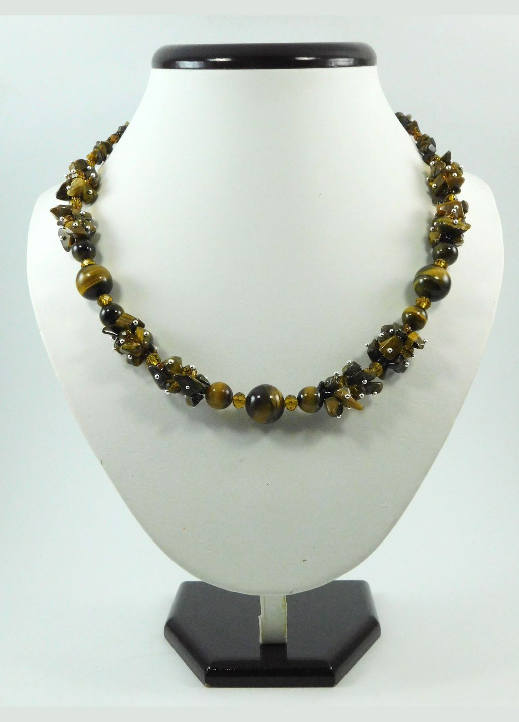 Эксклюзивное ожерелье "Тигровая Приключение" Тигровый глаз Fursa fashion (322314662)