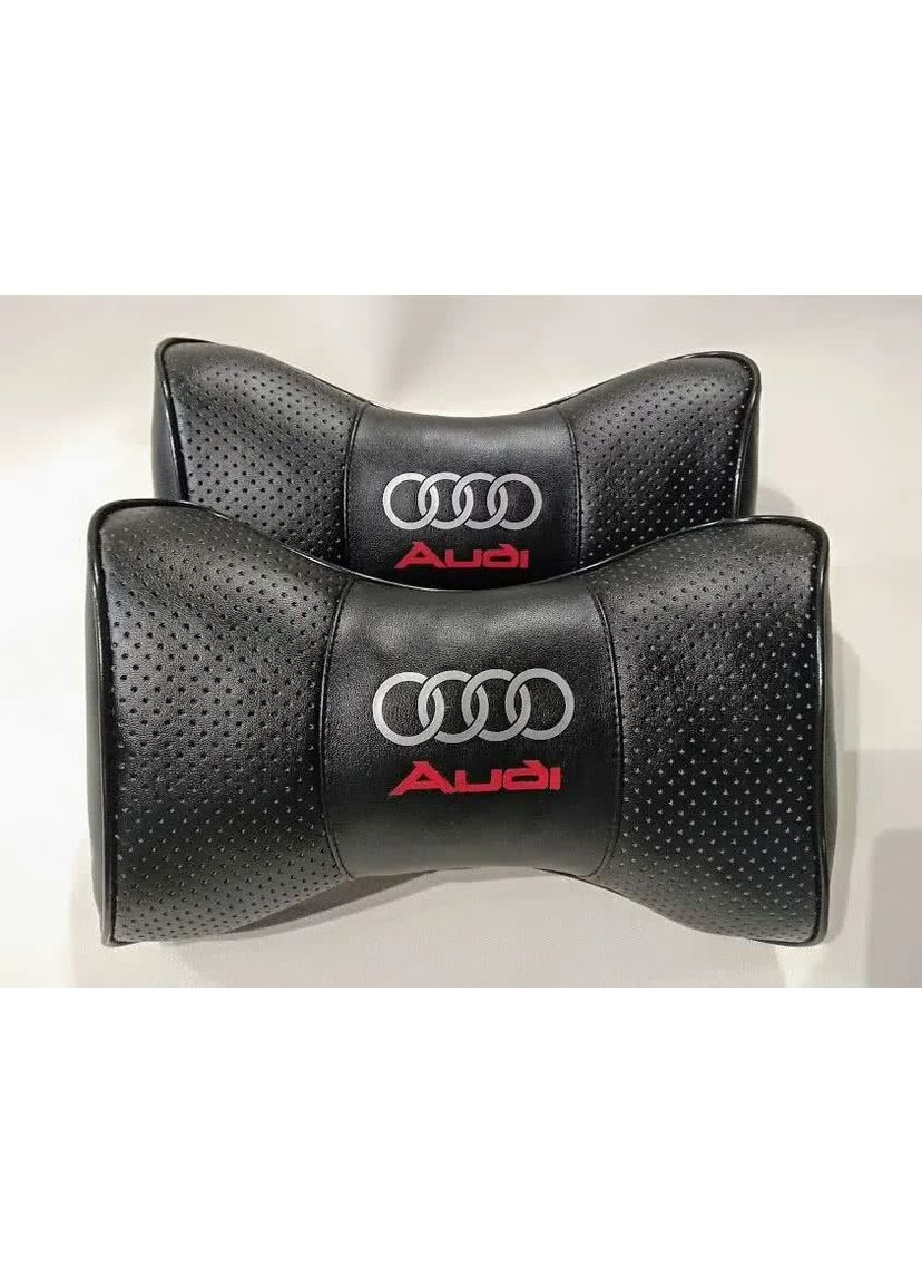 Подушка підголівник AUDI чорний 2шт No Brand (361149128)