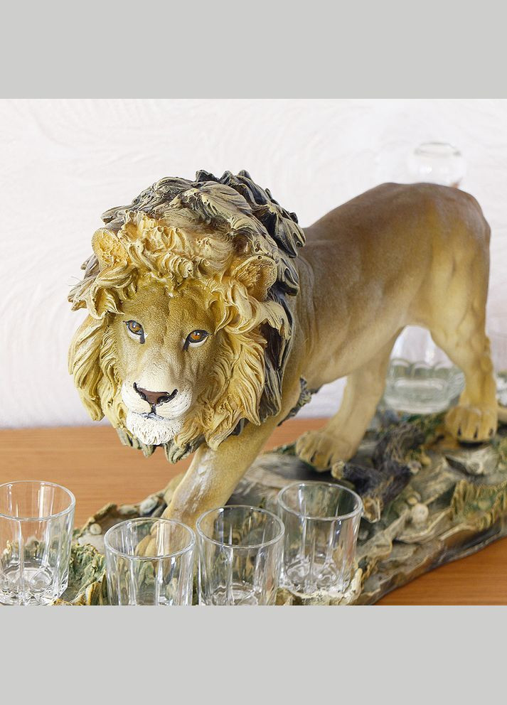 Штоф Лев подарочный набор для водки 56 см (ШП408цв) Гранд Презент (282743555)