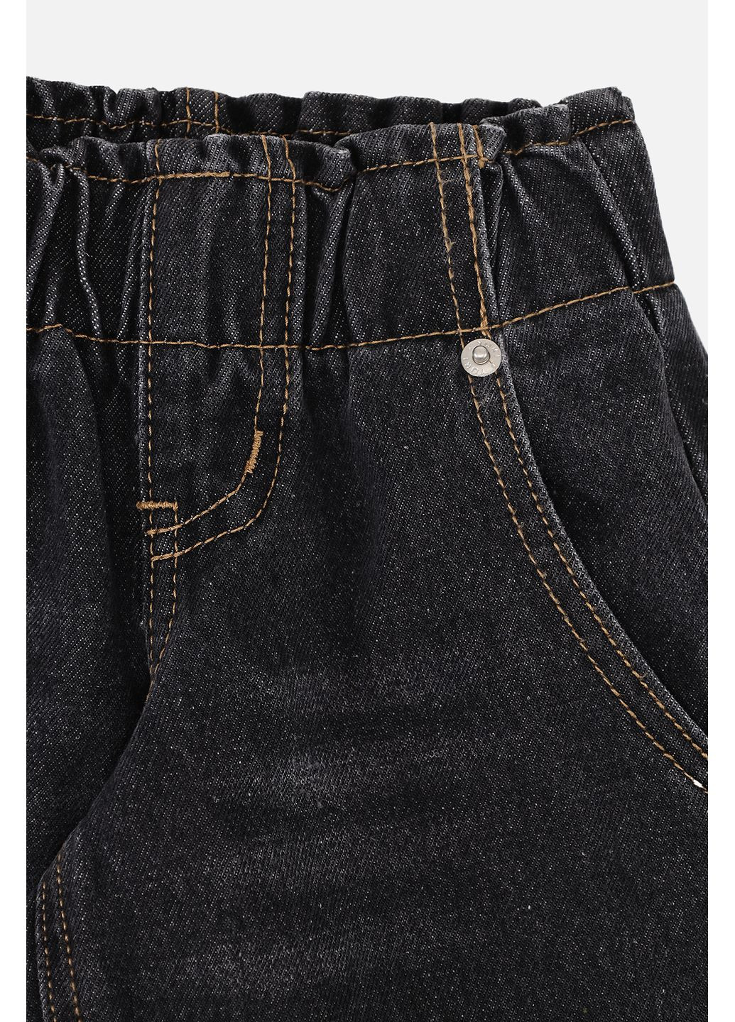 Темно-серые демисезонные джинсы wide leg для девочки цвет темно-серый цб-00279813 Yuki