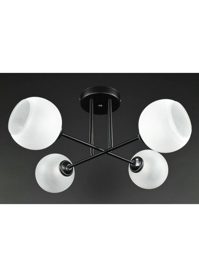 Стельова люстра на 4 лампочки 27417 Чорний 25х55х55 см. Sunnysky (324396518)