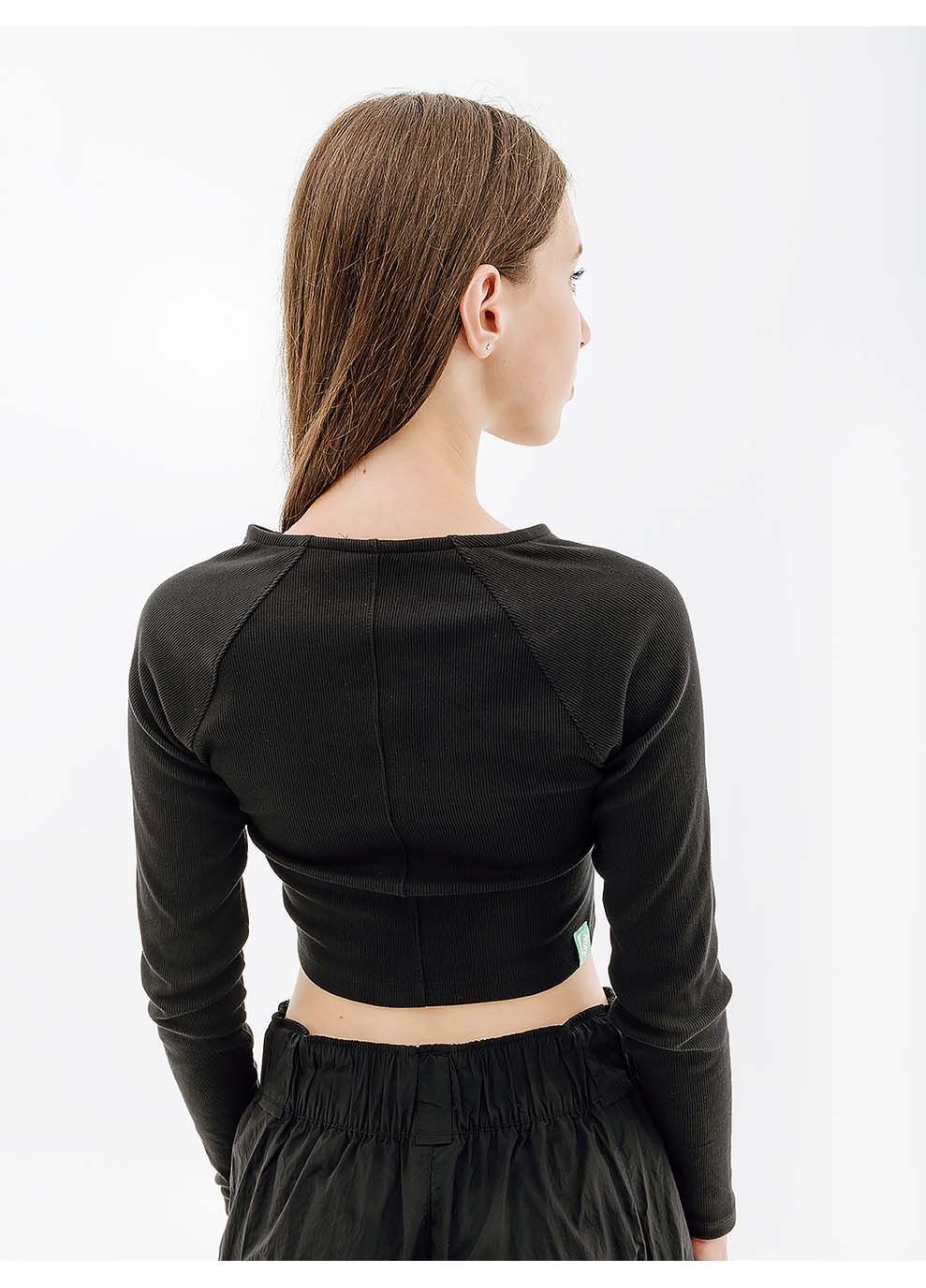 Женская Кофта W NSW S TOP RIB SW Черный Nike (367188686)