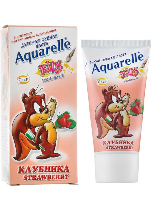 Дитяча зубна паста "Полуниця" Aquarelle Kids Toothpaste 50ml (170575-31023192) STS Cosmetics (368640602)