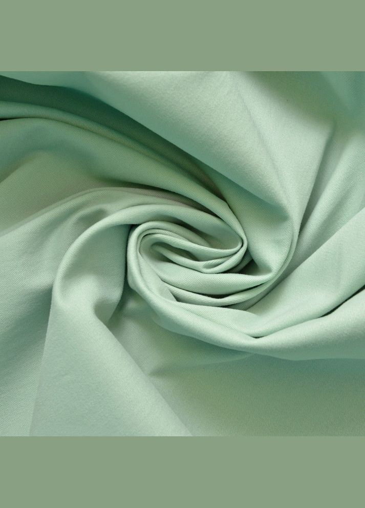 Тканина котон твіл стрейч зелена пастель IDEIA (306459605)