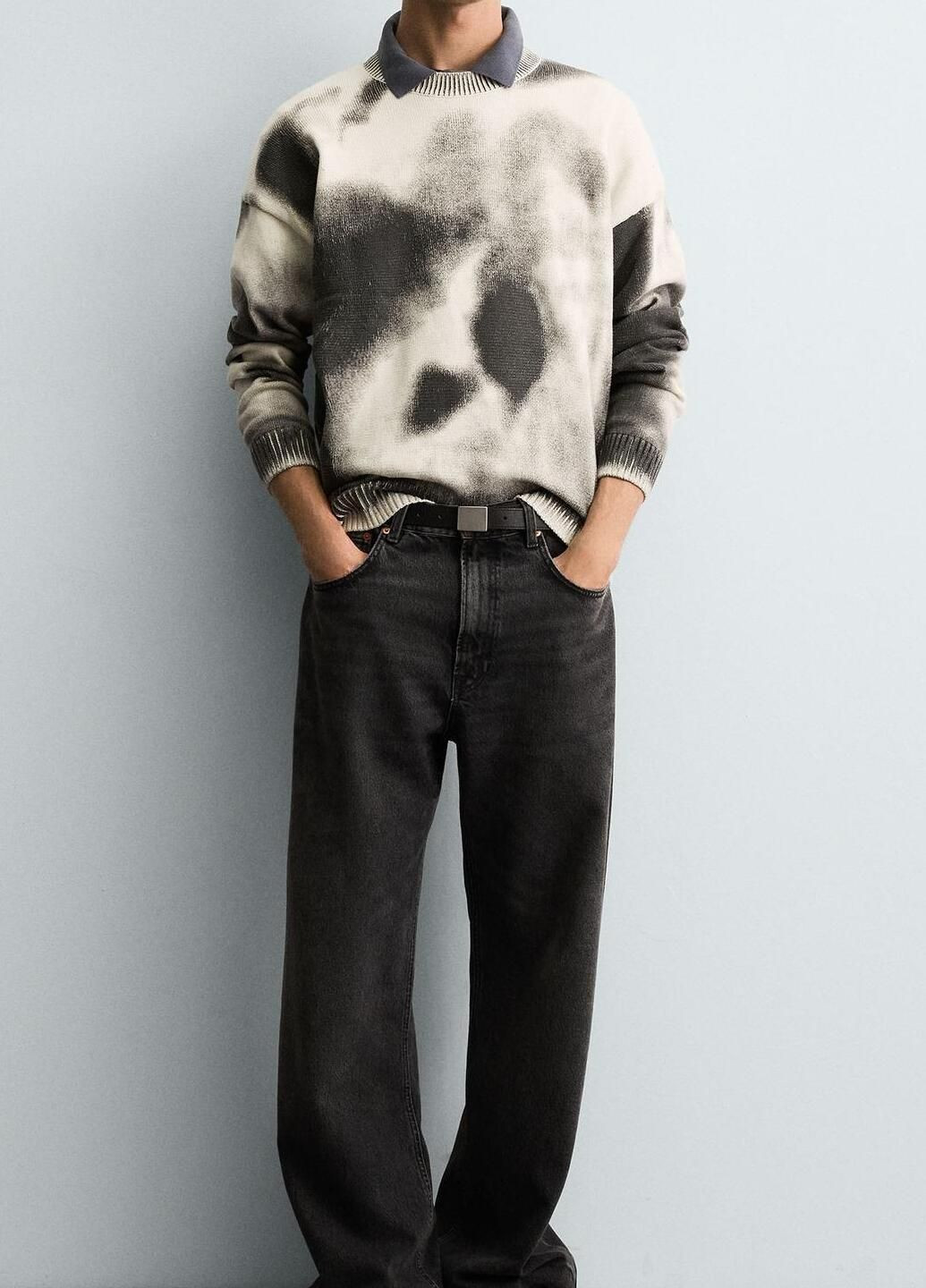 Комбінований світшот Zara абстрактний (362699109)