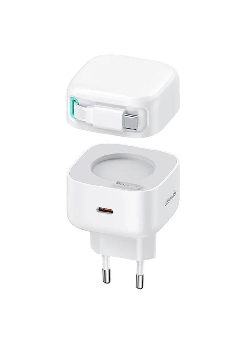 МЗП US-CC202 GaN With Type-C Magnetic Retractable Cable Module XMF Ser. 35W (2USB-C) USAMS (336545341)
