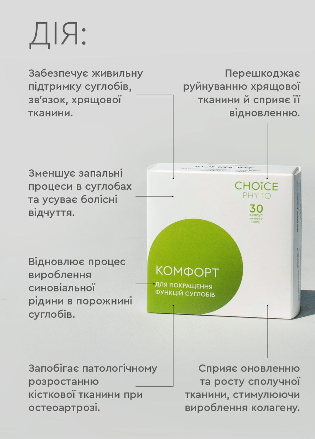 Комфорт - для суставов фитокомплекс PHYTO Чойс (30 капсул) CHOICE (332987522)