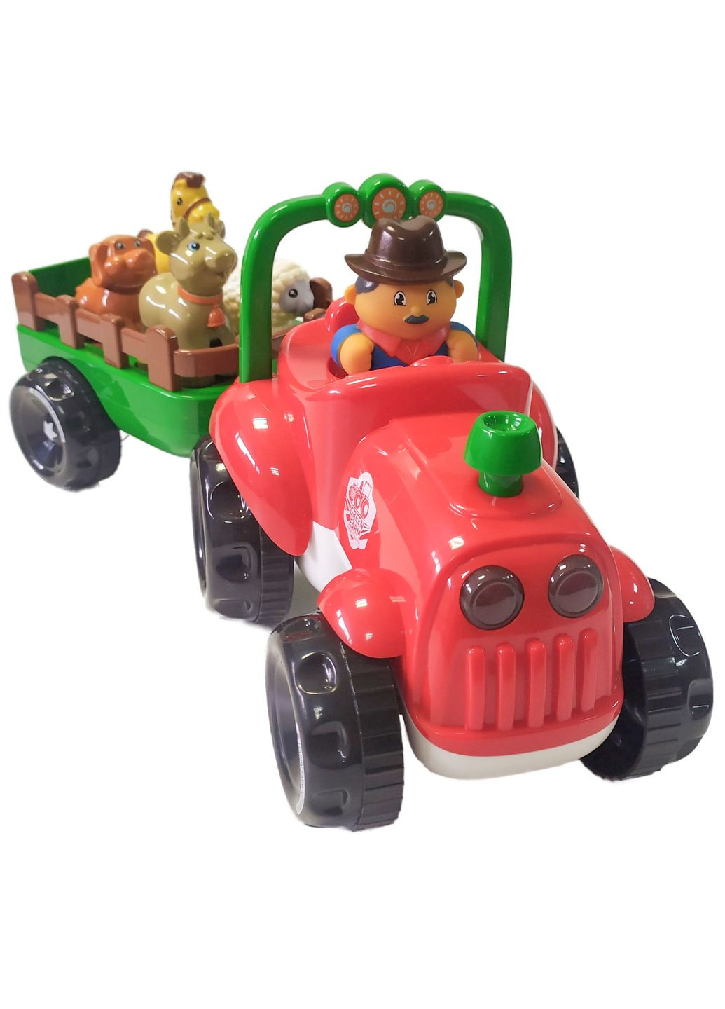 Трактор с прицепом красный украинская озвучка (M5572UARD) Limo Toy (365590131)