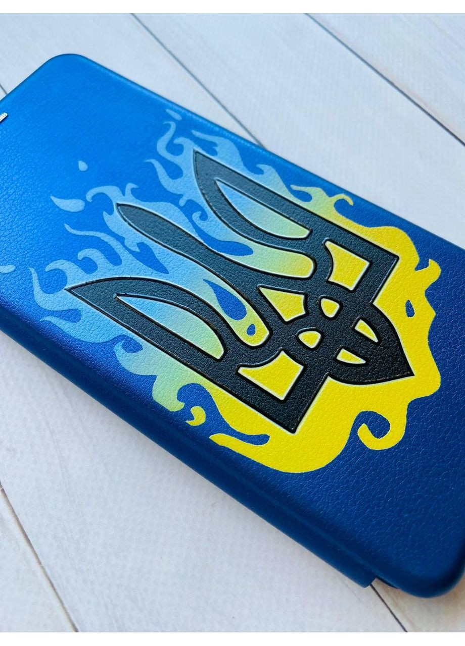 Чехол-книга с рисунком для Samsung Galaxy A24 (A245) Синий:: Трезубец Пламя (принт 257) G-Case (360690390)
