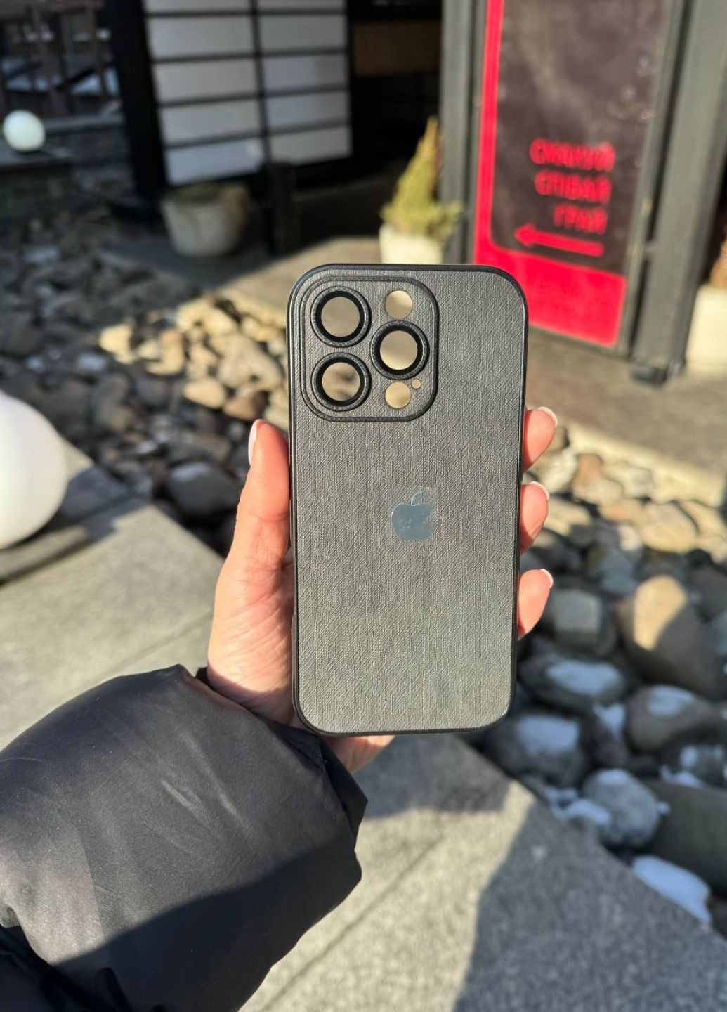 Чохол для iPhone 16 Pro Max із захистом камери black/чохол айфон 16 про макс чорний No Brand (323640746)