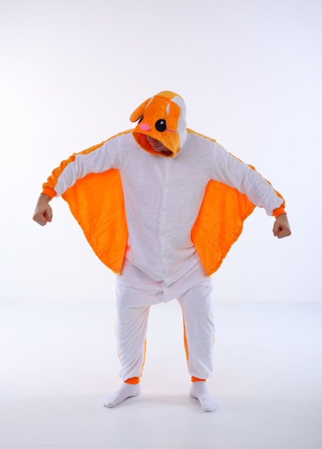 Кигуруми унисекс с капюшоном Белка Летяга тёплый плюш с карманами на пуговицах (1106/2) My Kigu (360753467)