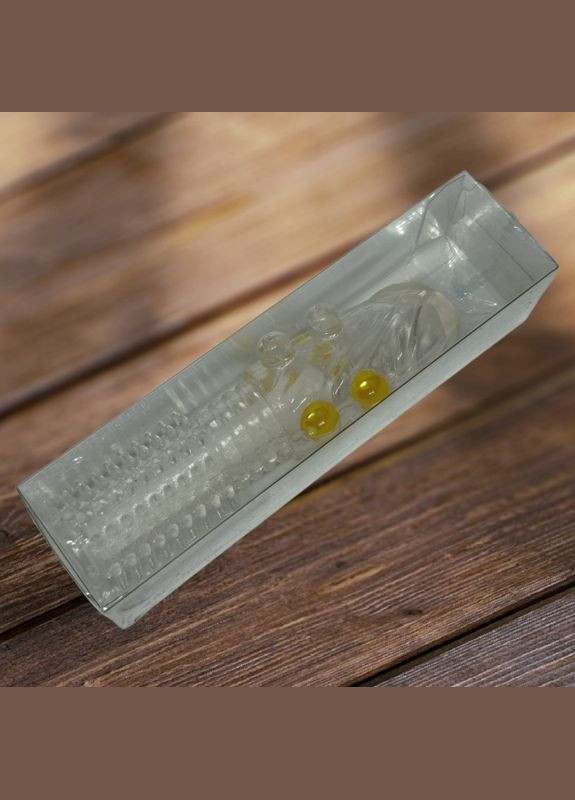 Насадка презерватив з шипами і кульками "Penis Sleeve" від Boss Boss Series (298571965)