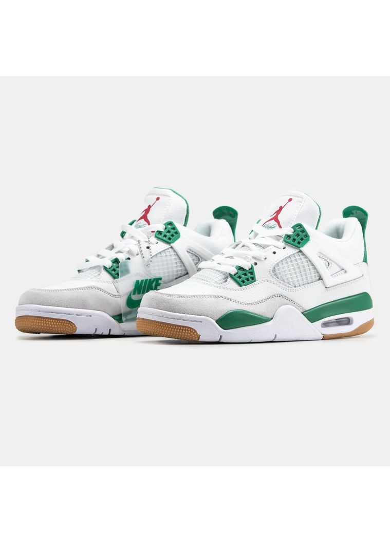КРОССОВКИ ЖЕНСКИЕ NIKE AIR JORDAN 4 SB PINE GREEN НАЙК АИР ДЖОРДАН No Brand розовые демисезоны (368888140)