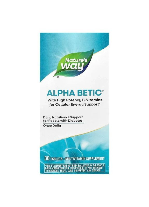 Мультивітаміни для діабетиків Alpha Betic Multivitamin один раз на день 30 таблеток Nature's Way (361115710)