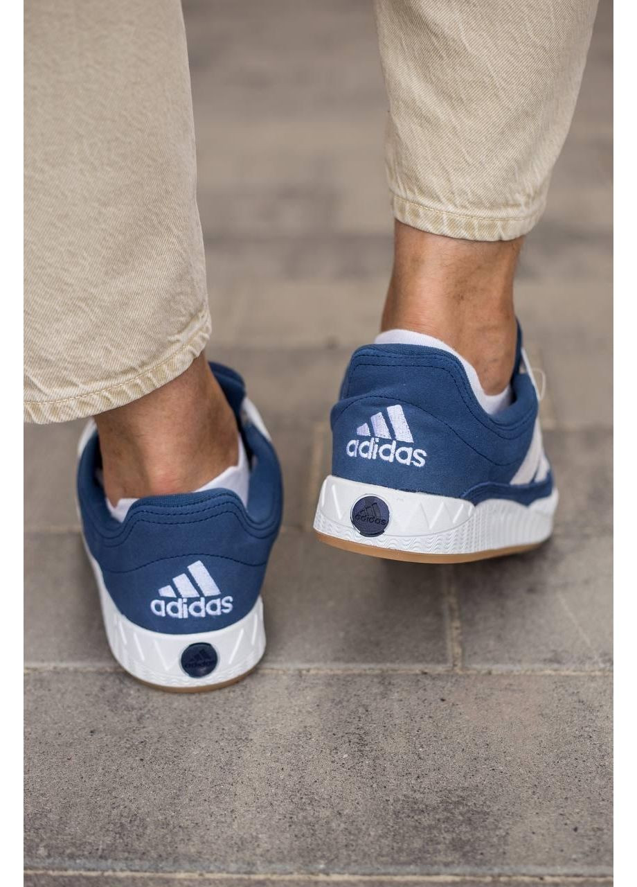 КРОССОВКИ ЖЕНСКИЕ ADIDAS ADIMATIC BLUE WHITE АДИДАС АДИМАТИК No Brand белые демисезоны (368869943)