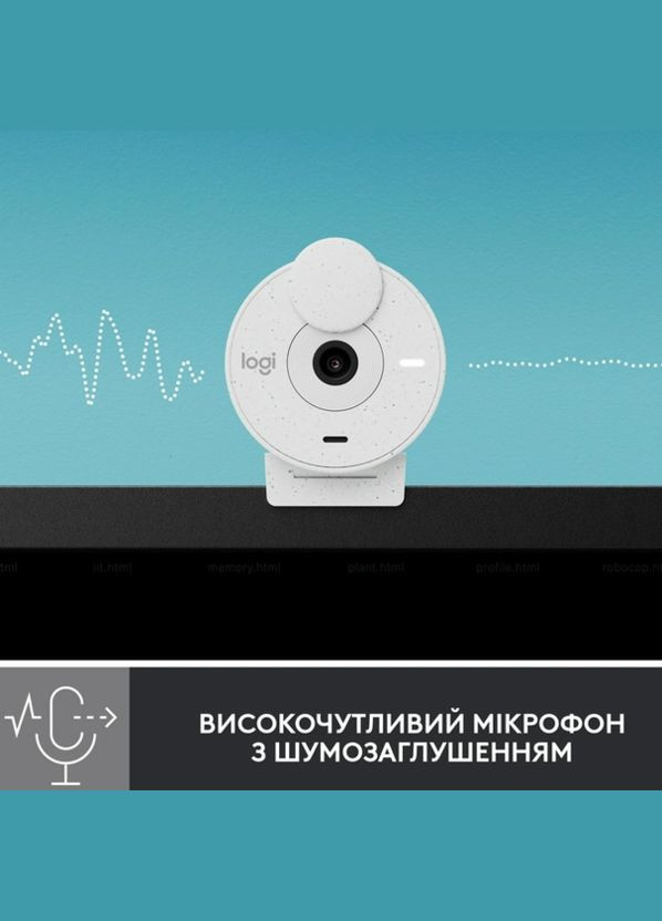 Вебкамера Brio 300 FHD White (960-001442) Logitech (278367212)