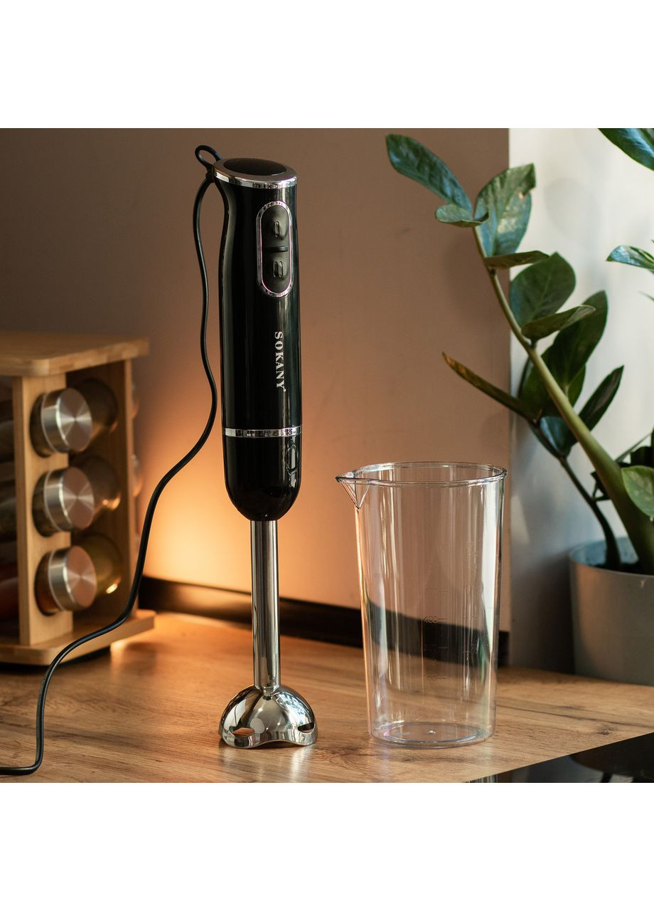 Ручний блендер 1726 занурювальний 300 Вт Чорний Sokany (351432244)