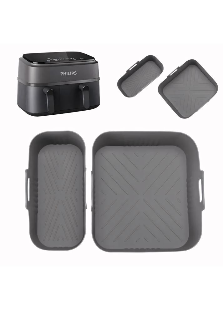 Силиконовые формы для двойного аэрогриля Philips Airfryer / NA350 2 шт X-Series Oyster Grey Ninja (364316095)