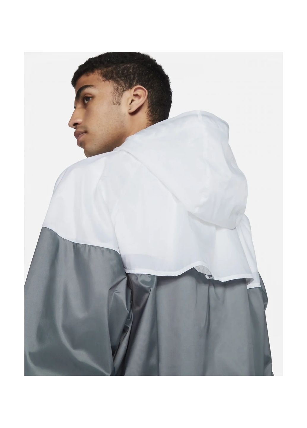 Біла вітровка чоловіча sportswear windrunner grey/white Nike