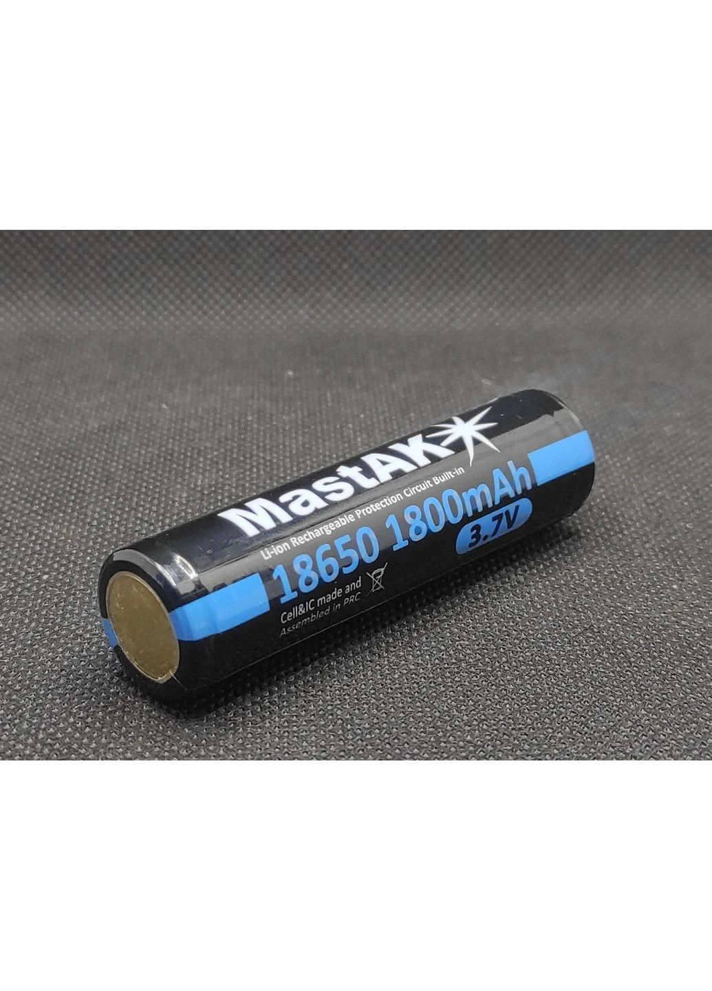 Аккумулятор Li-ion 18650 3.6v 1800mAh с защитой (1шт.) Mastak (391023590)