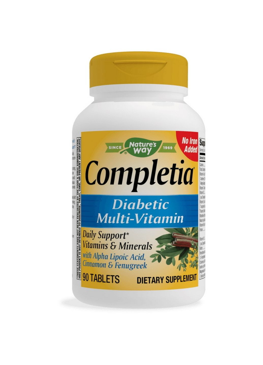 Витамины и минералы Completia Diabetic, 90 таблеток Nature's Way (293480988)